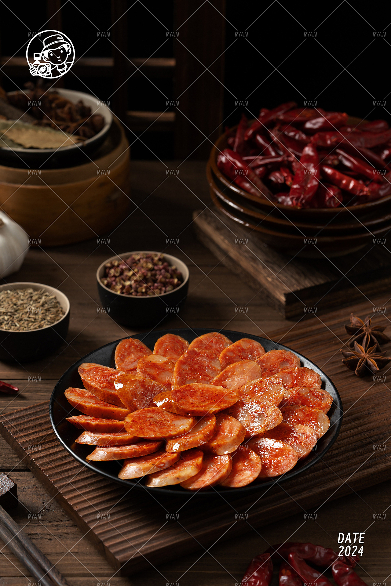 美食拍摄 | 四川麻辣香肠（图ZMzgyMjg4NDI0） - 美食摄影 - 站酷设计师锅盔灌凉粉原创素材 - 站酷ZCOOL