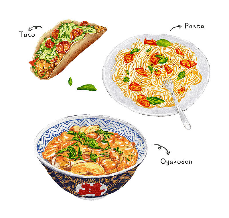 【已交稿】客订中式美食手绘图
