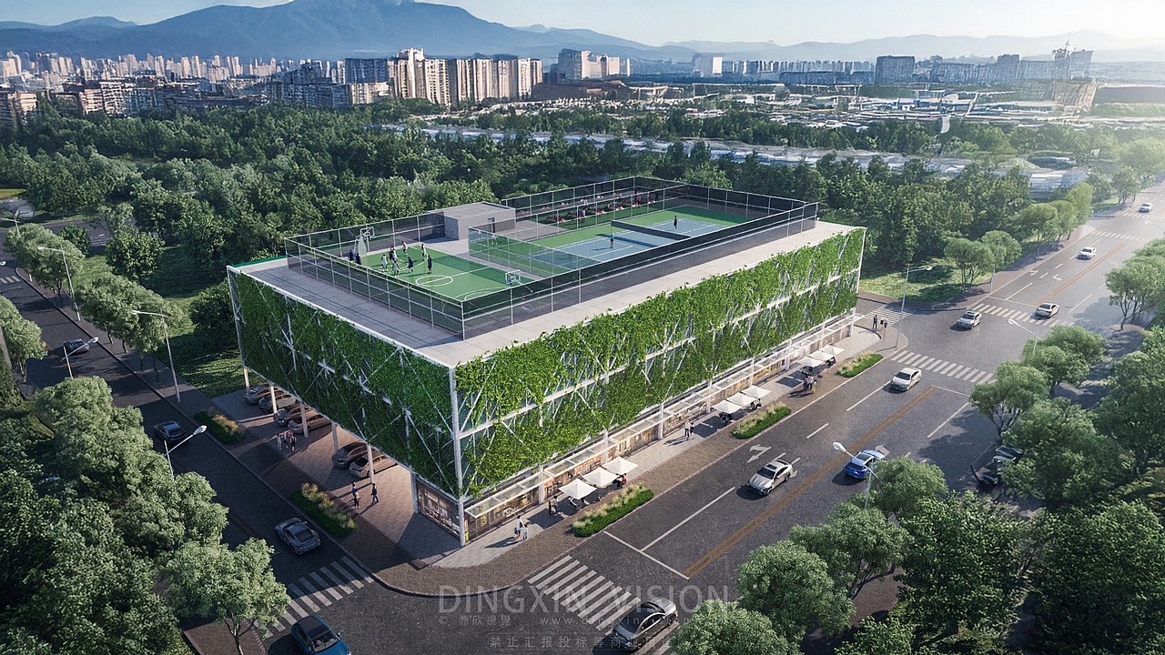 停车楼立面改造项目设计（图ZMzgyMzAxMDA4） - 动画/影视 - 站酷设计师鼎欣建筑效果图原创素材 - 站酷ZCOOL