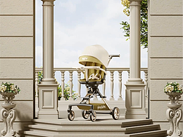 Playkids A8 MAX婴儿车三维动画