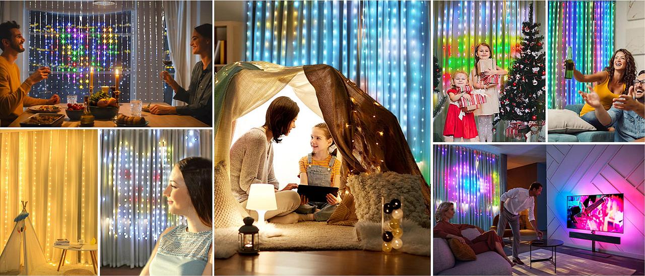 MOCMO HOME:DIY皮线窗帘灯串