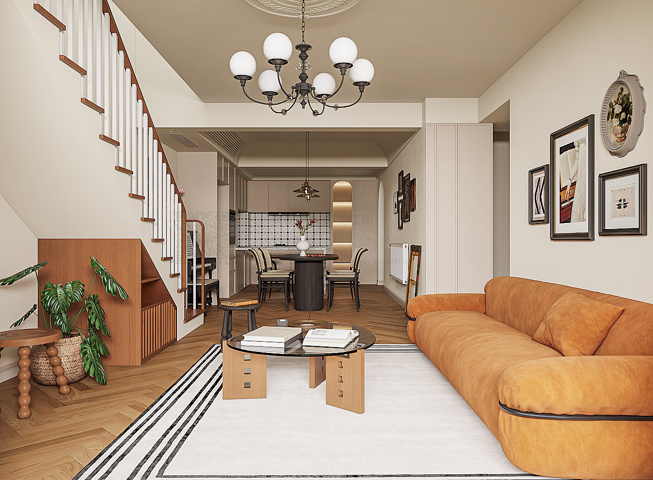 奶油中古风:充满艺术的家!