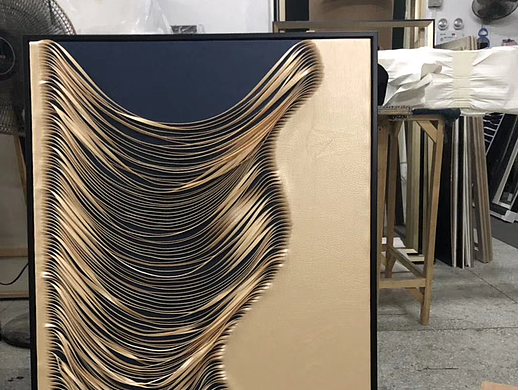 平行艺术｜皮革装饰画，为你的空间增添一抹奢华感