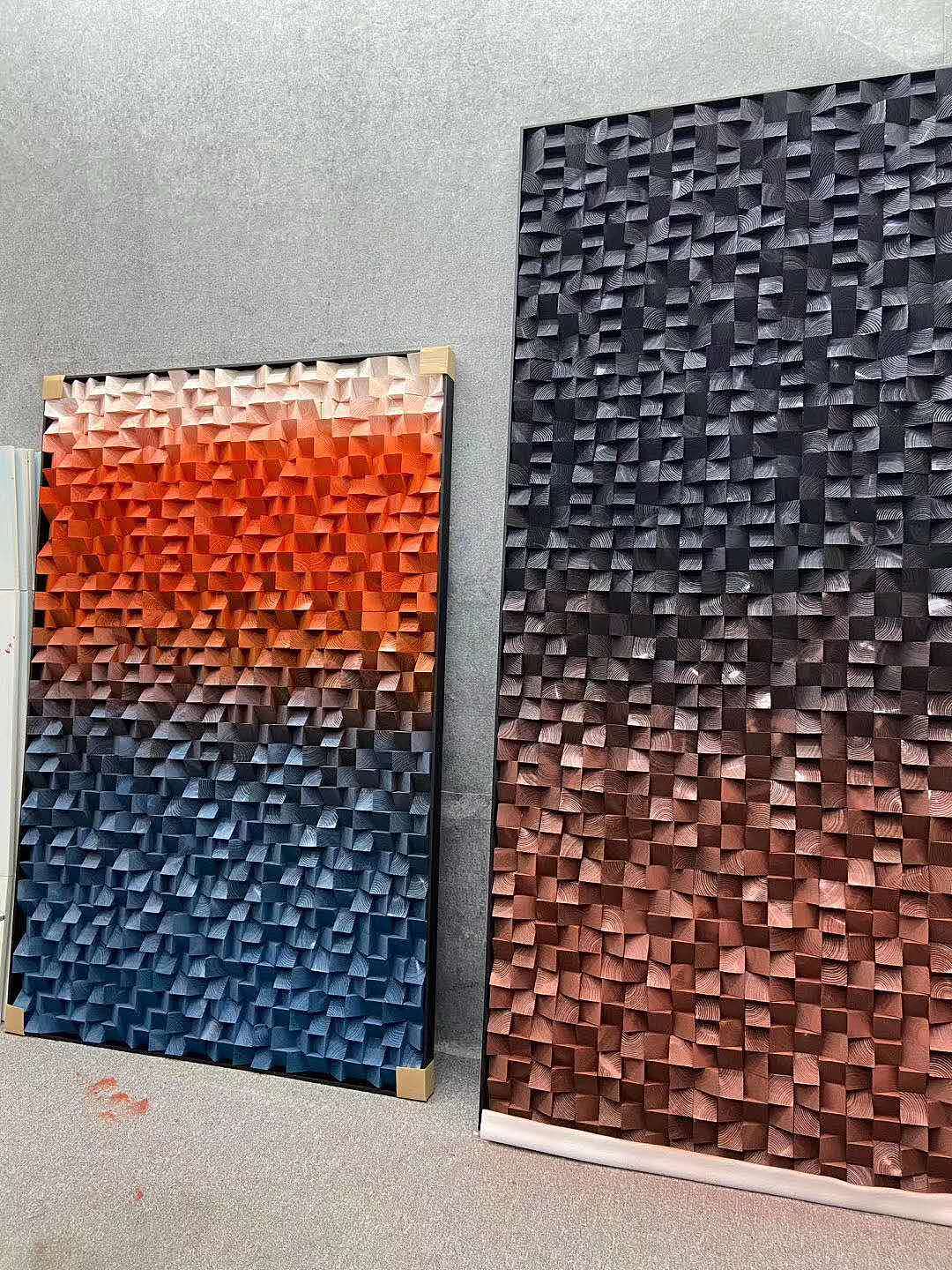 平行艺术|木块变艺术!木块工艺装饰画打造个性空间