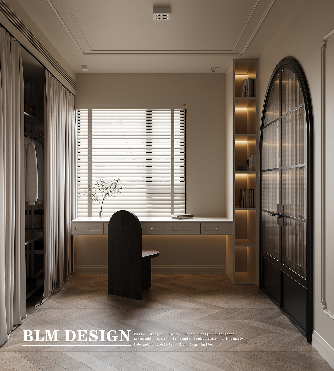 法式奶油风-白龙马效果图