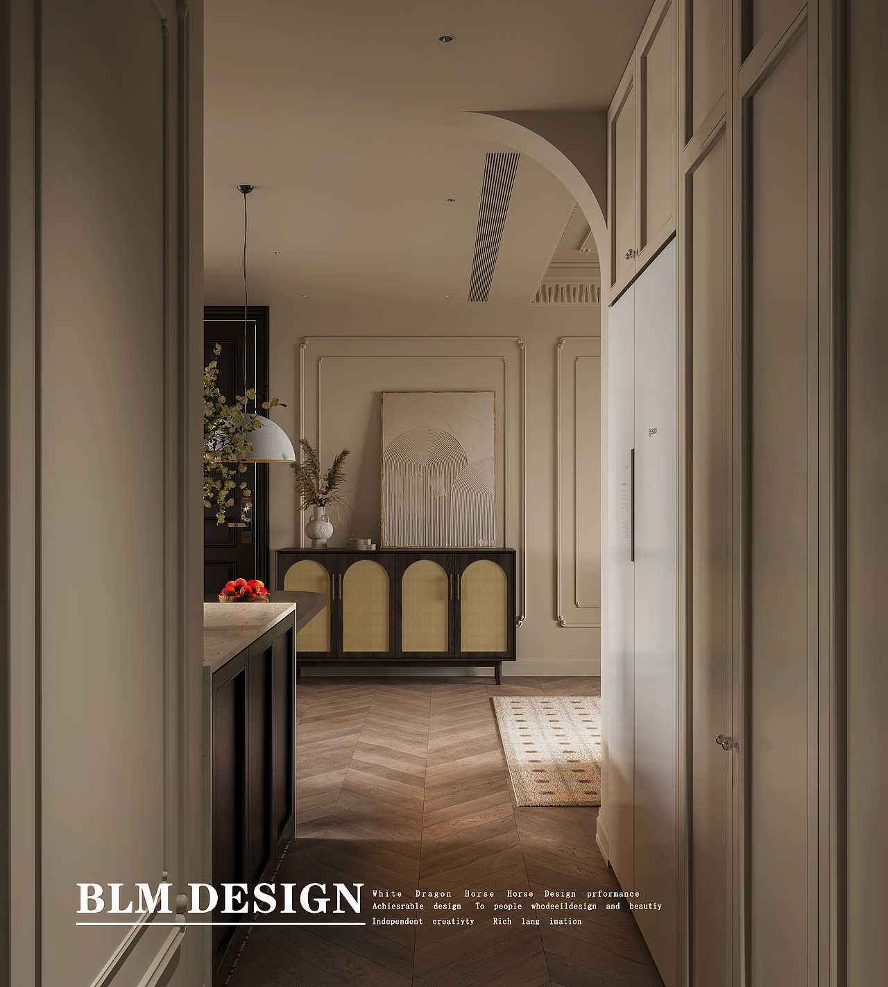 法式奶油风-白龙马效果图