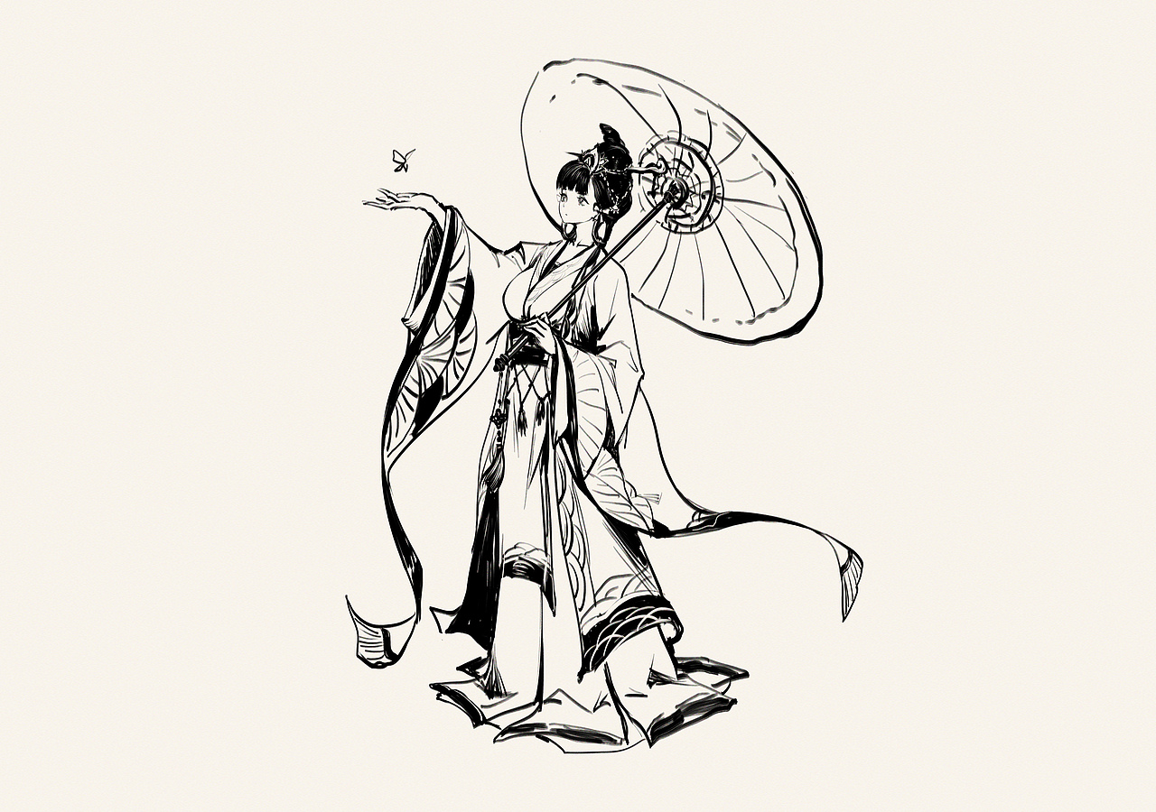 一些速写（古风）（图ZMzgyNDA2Njky） - 游戏原画 - 站酷设计师CG九尾符原创素材 - 站酷ZCOOL