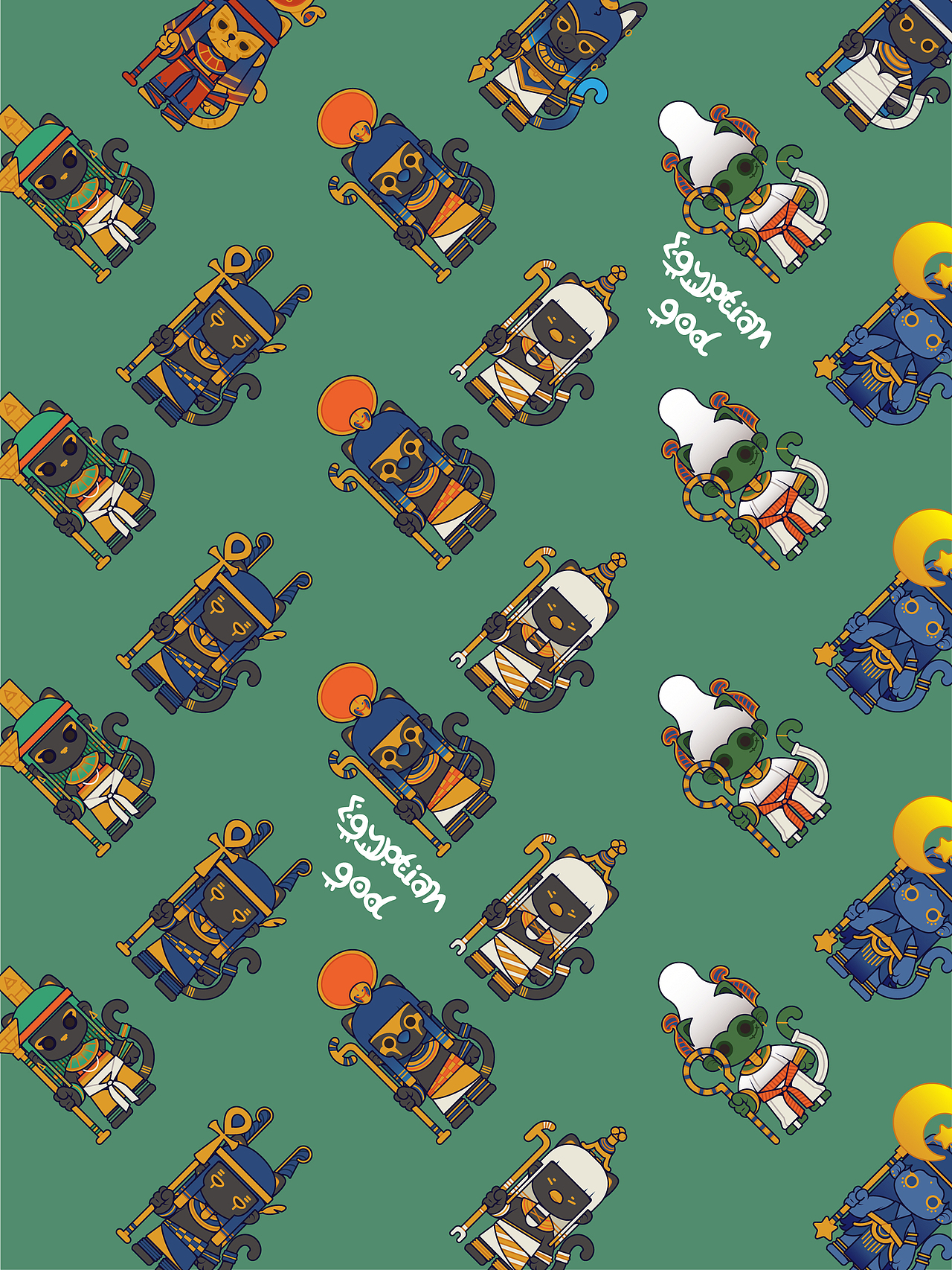 埃及众神IP（两版）（图ZMzgyNDExOTM2） - 商业插画 - 站酷设计师吴春雷原创素材 - 站酷ZCOOL