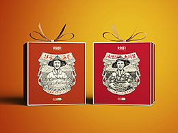 海参 螃蟹包装|版画风格插画