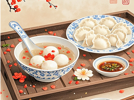 冬至，汤圆和饺子
