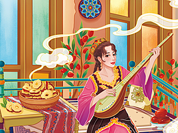 新疆红枣系列包装插画