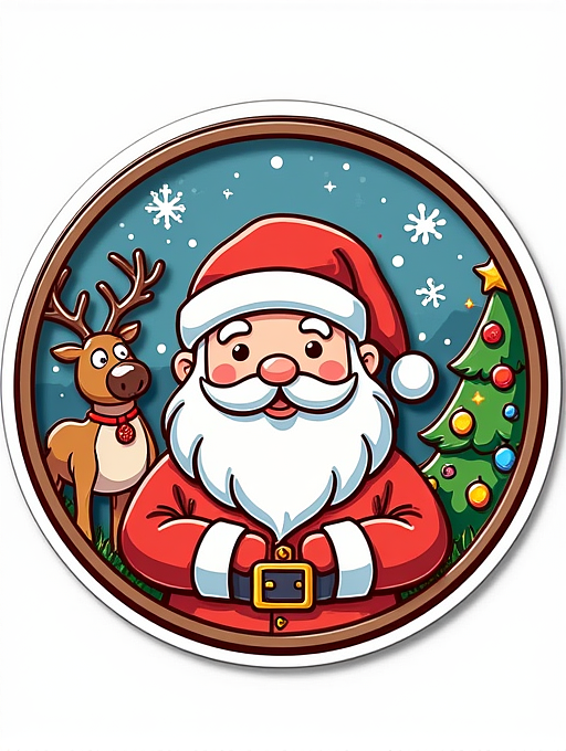 圣誕主題貼紙（圖ZMzgyNDQ1MzA0） - 宣傳物料 - 站酷設(shè)計師茉血怡然原創(chuàng)素材 - 站酷ZCOOL