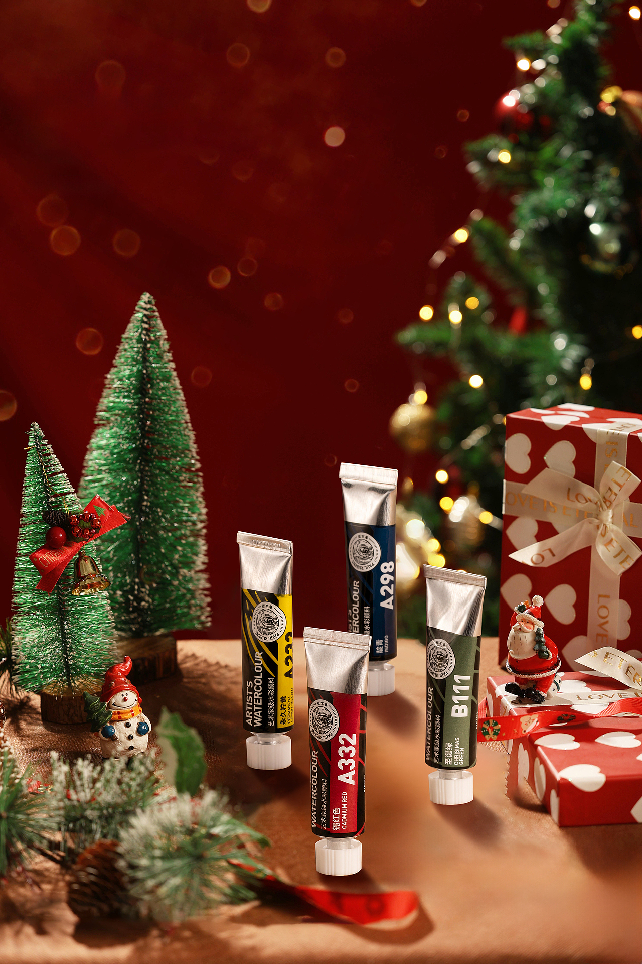 圣诞礼盒图片场景合成