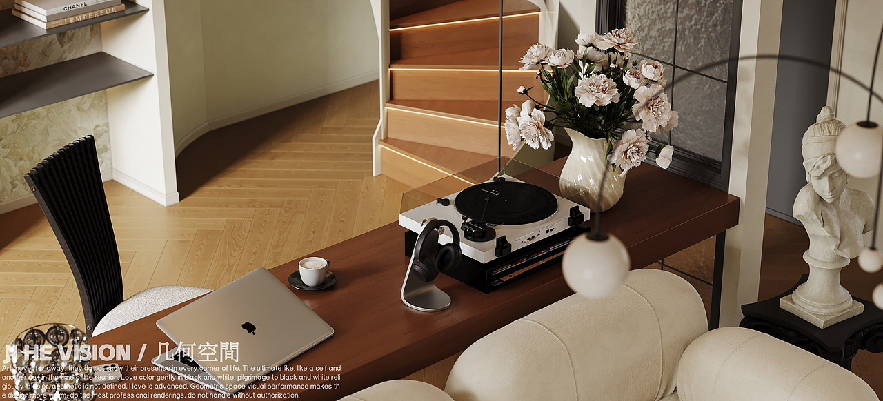 几何空间视觉表现 | 置地双清湾天境法式客餐厅