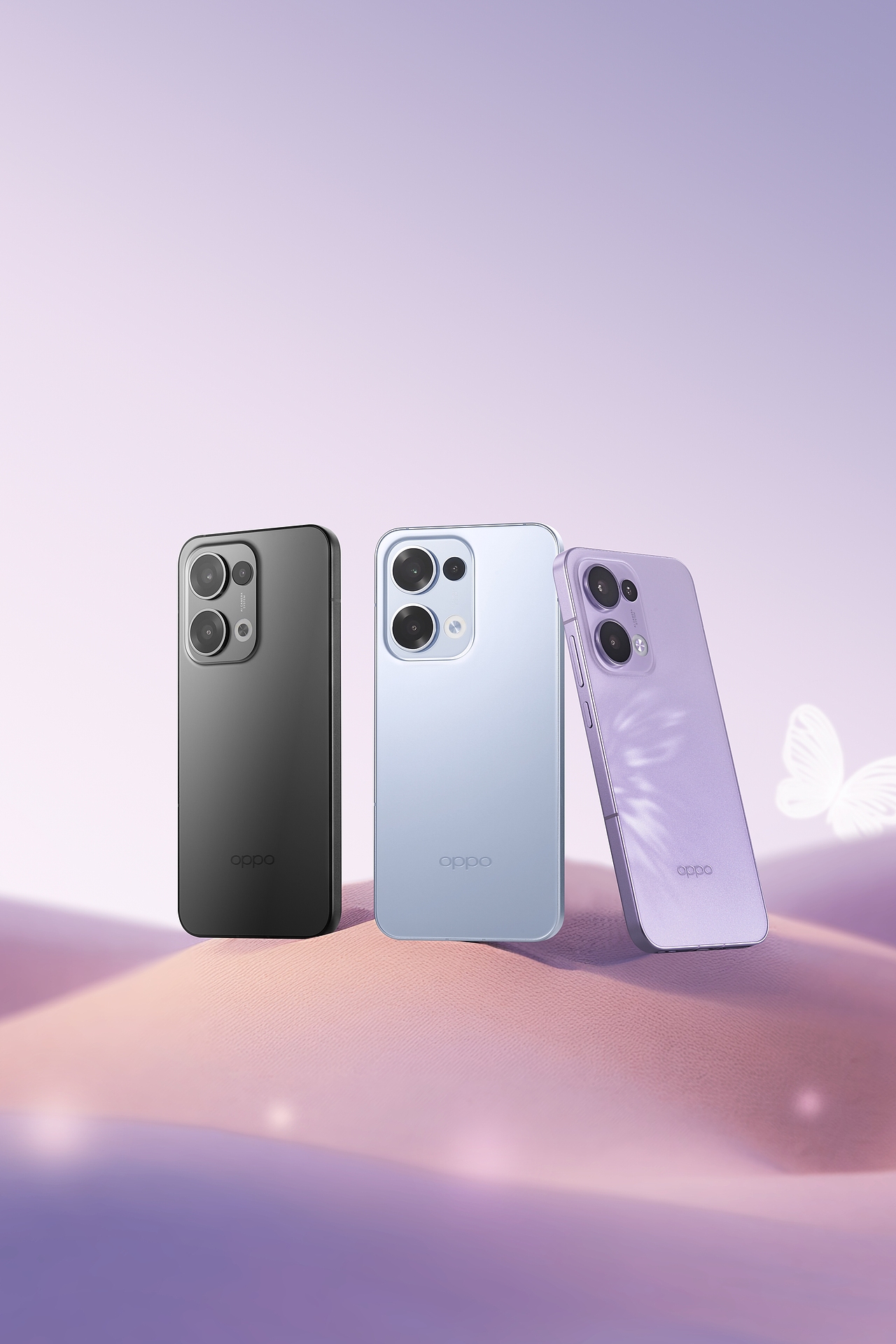 从紫色手机想象到的梦幻场景：Reno13超美小直屏组合（图ZMzgyNDc3MzQ4） - 产品摄影 - 站酷设计师幽之风原创素材 - 站酷ZCOOL