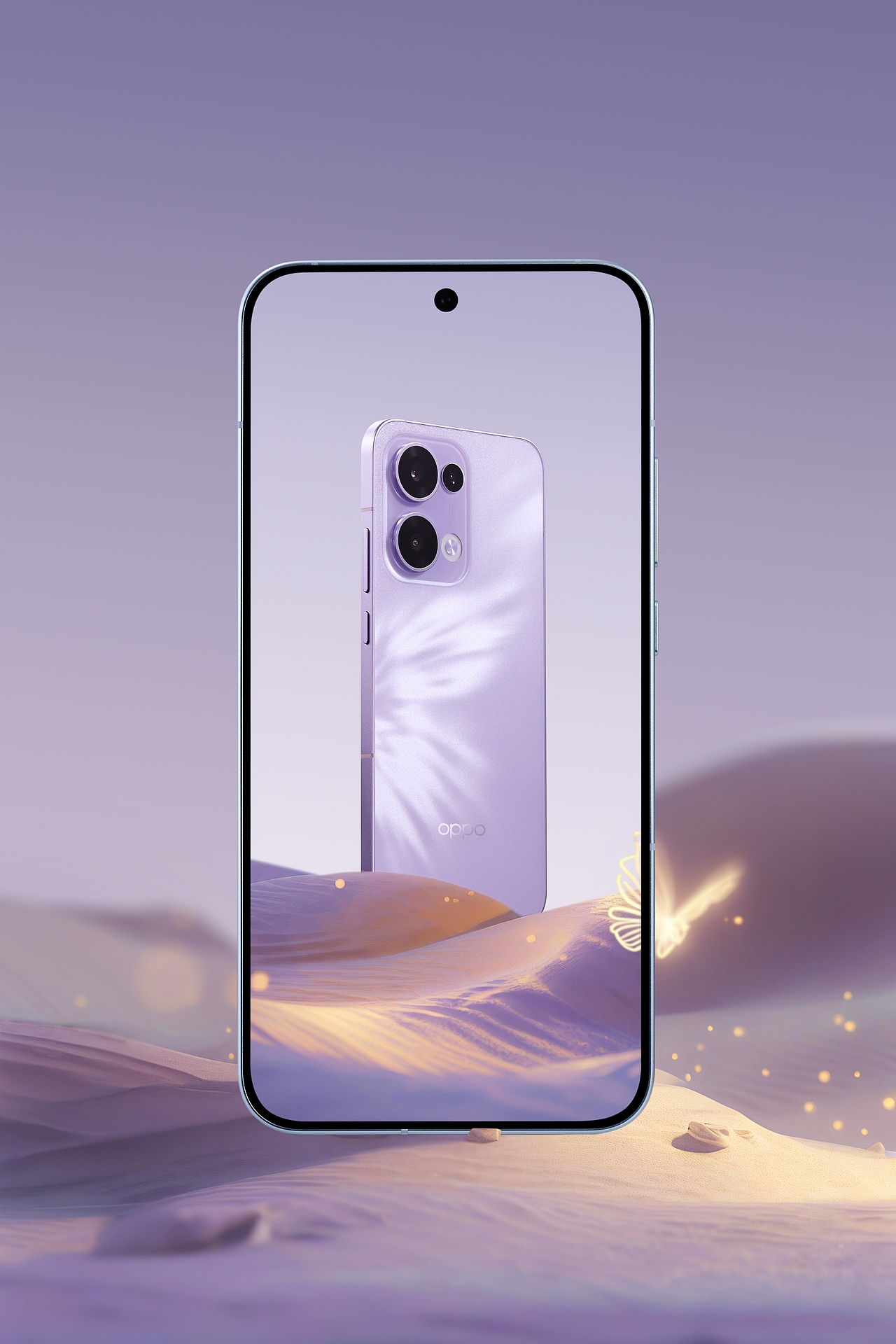 从紫色手机想象到的梦幻场景：Reno13超美小直屏组合（图ZMzgyNDc3MzYw） - 产品摄影 - 站酷设计师幽之风原创素材 - 站酷ZCOOL