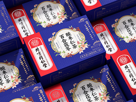 菊花茶、酸枣仁茶、九宝茶包装系列原创作品