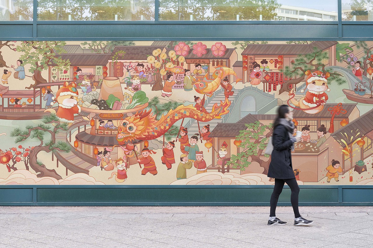 蛇年长卷贺新春——重绘《姑苏繁华图》（图ZMzgyNDc5MjEy） - 商业插画 - 站酷设计师原野星原创素材 - 站酷ZCOOL