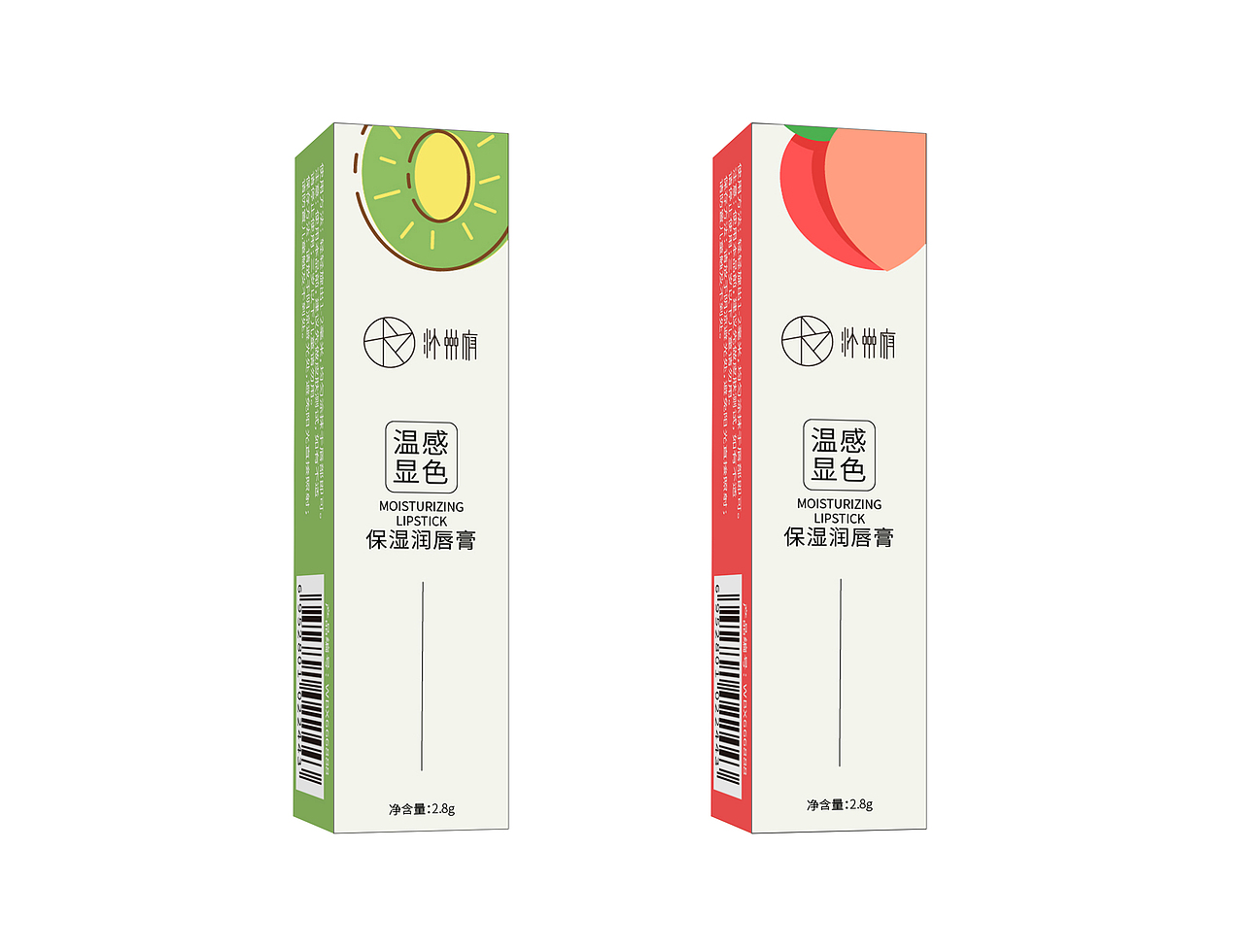 汀州府温感显色保湿润唇膏外包装设计
