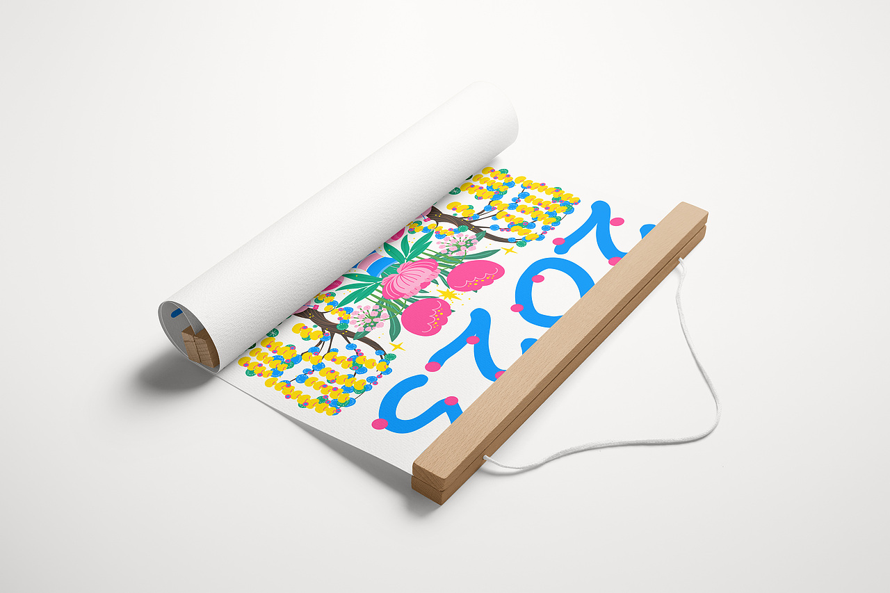 蛇年插画《花开富贵》（图ZMzgyNDg3NzUy） - 商业插画 - 站酷设计师木木木子薇原创素材 - 站酷ZCOOL