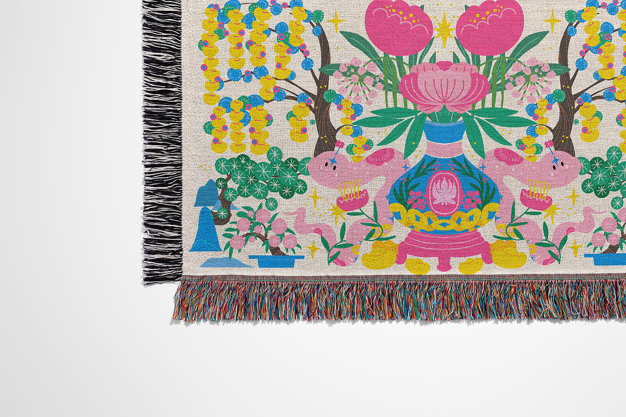 蛇年插画《花开富贵》（图ZMzgyNDg3Nzky） - 商业插画 - 站酷设计师木木木子薇原创素材 - 站酷ZCOOL