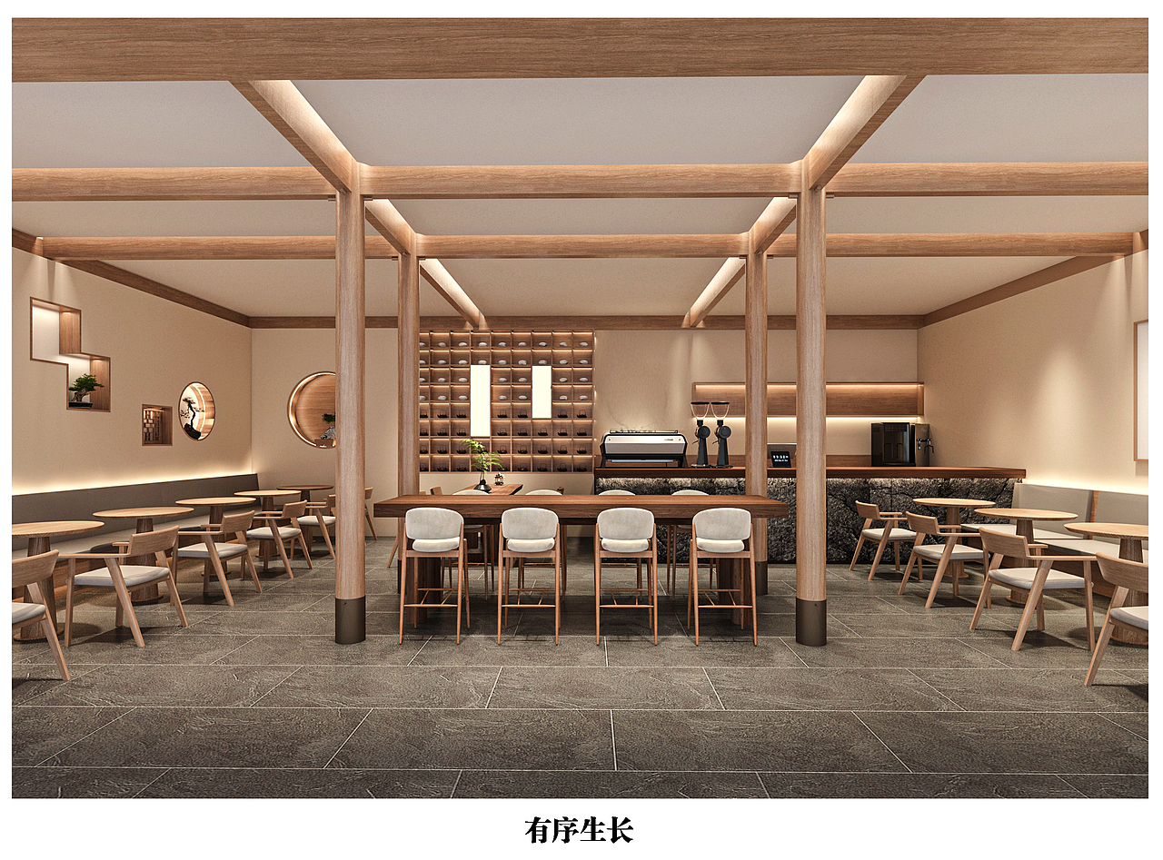 中式咖啡店面設計（圖ZMzgyNDk5Nzg4） - 建筑/空間 - 站酷設計師有序生長原創(chuàng)素材 - 站酷ZCOOL