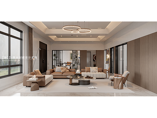 现代轻奢客餐厅开放书房