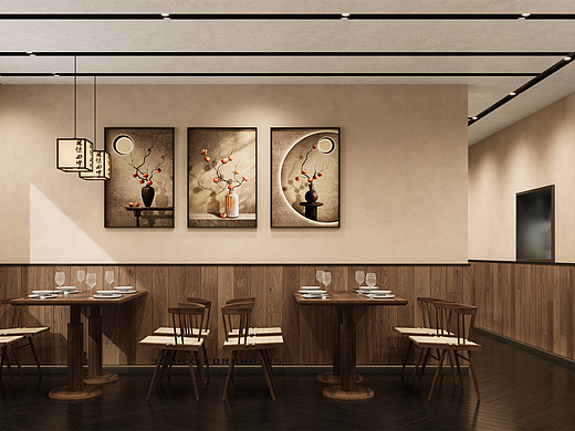 餐厅设计｜原木禅意氛围感