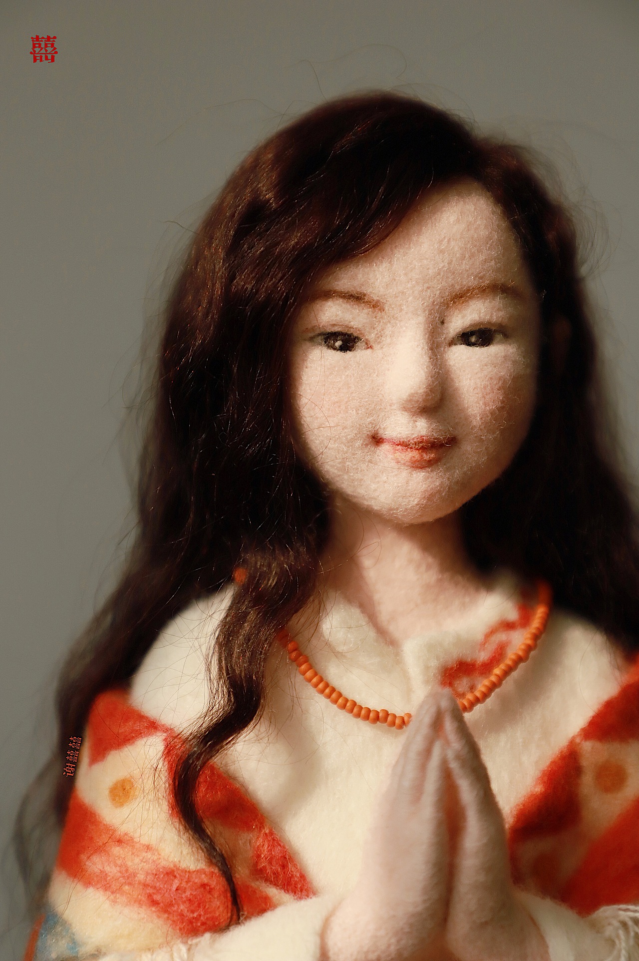 囍囍的羊毛毡 之 静坐女孩2