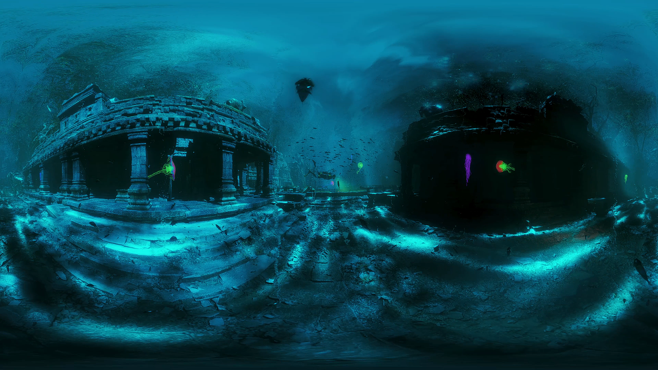 深海谜踪:UE5.5 VR360全景动画展示效果!