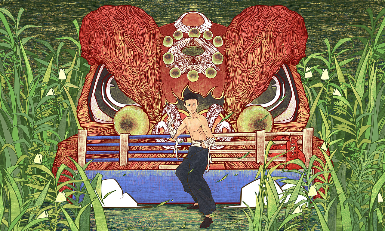 雄狮少年2电影图库绘制（图ZMzgyNTU0NTY0） - 新锐潮流插画 - 站酷设计师GJH__HA原创素材 - 站酷ZCOOL