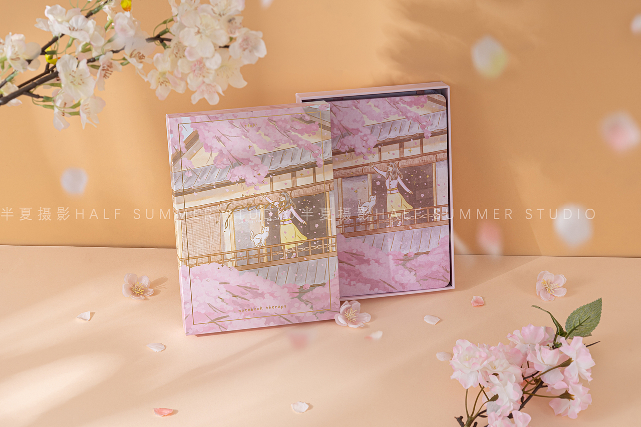 樱花以及春天收藏笔记本文具拍摄系列