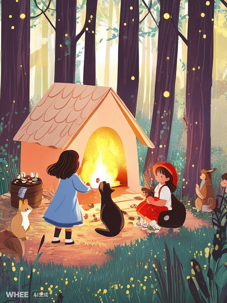 森林小屋4（图ZMzgyNTU4OTE2） - 绘本 - 站酷设计师甜宝吨吨原创素材 - 站酷ZCOOL