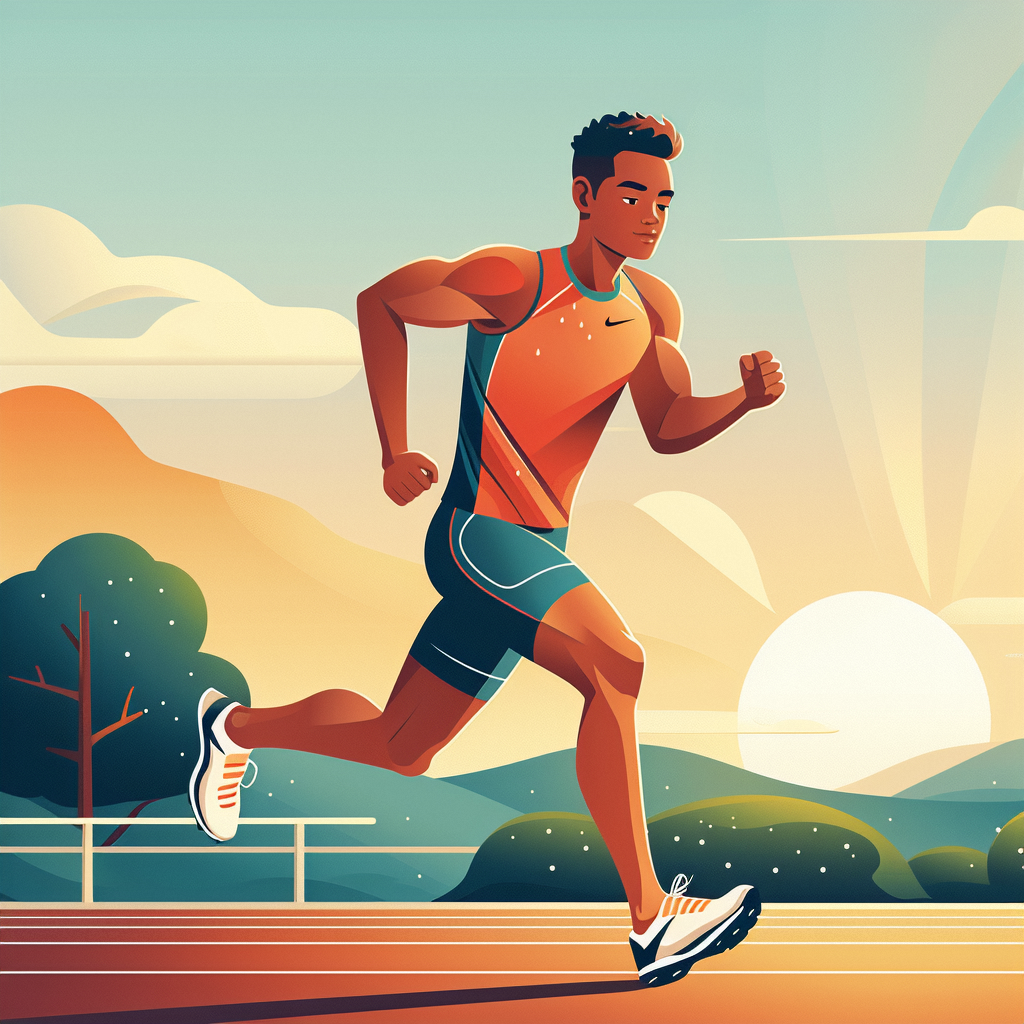跑步的运动员