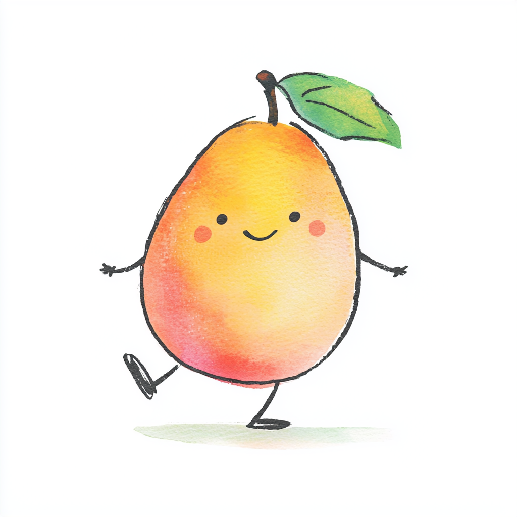 芒果表情插画
