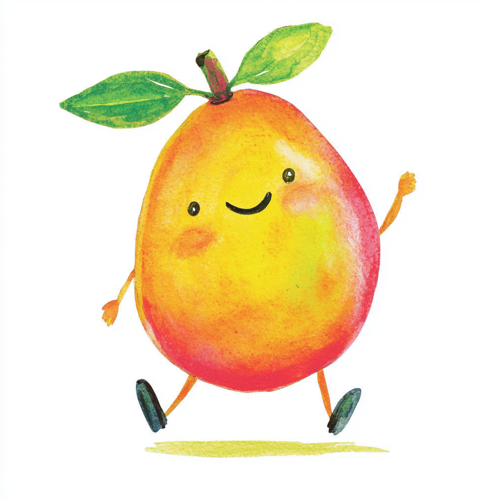 芒果表情插画