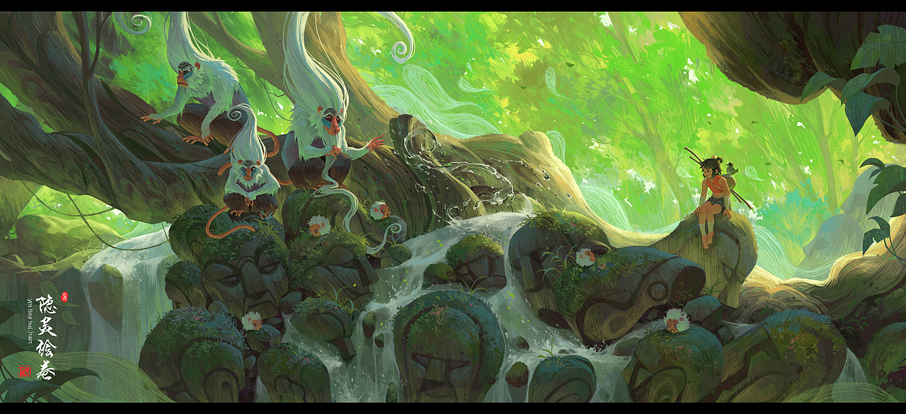 隐灵绘卷（卷一）（图ZMzgyNTgzMDI4） - 商业插画 - 站酷设计师泽舷原创素材 - 站酷ZCOOL