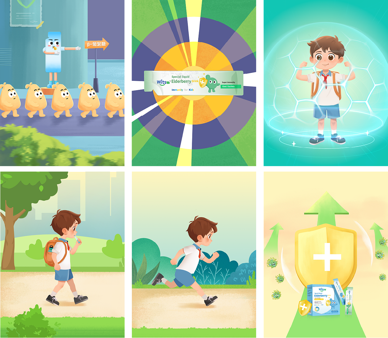 接骨木梅产品宣传丨二维插画动态