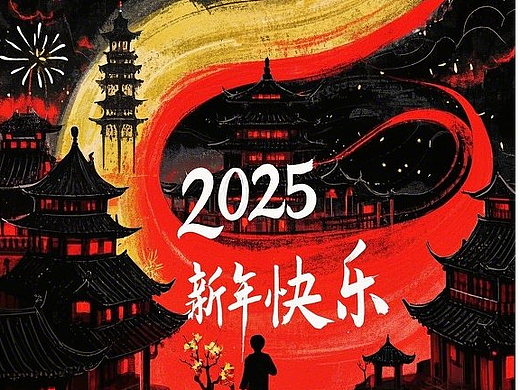 AIGC生成2025新年主题海报