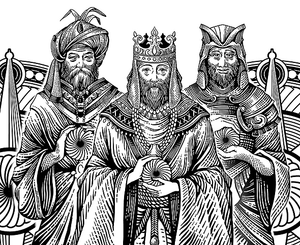 国王饼干包装插画