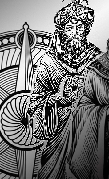 国王饼干包装插画