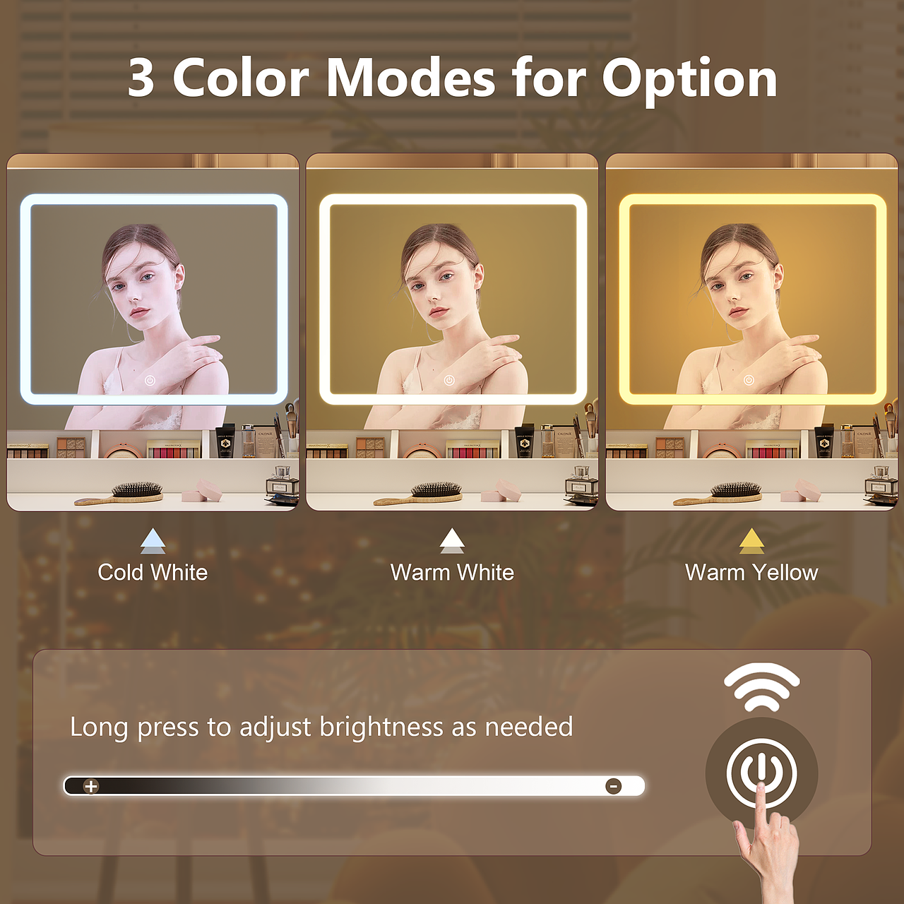 亚马逊产品上架图，梳妆台产品，3D建模渲染
