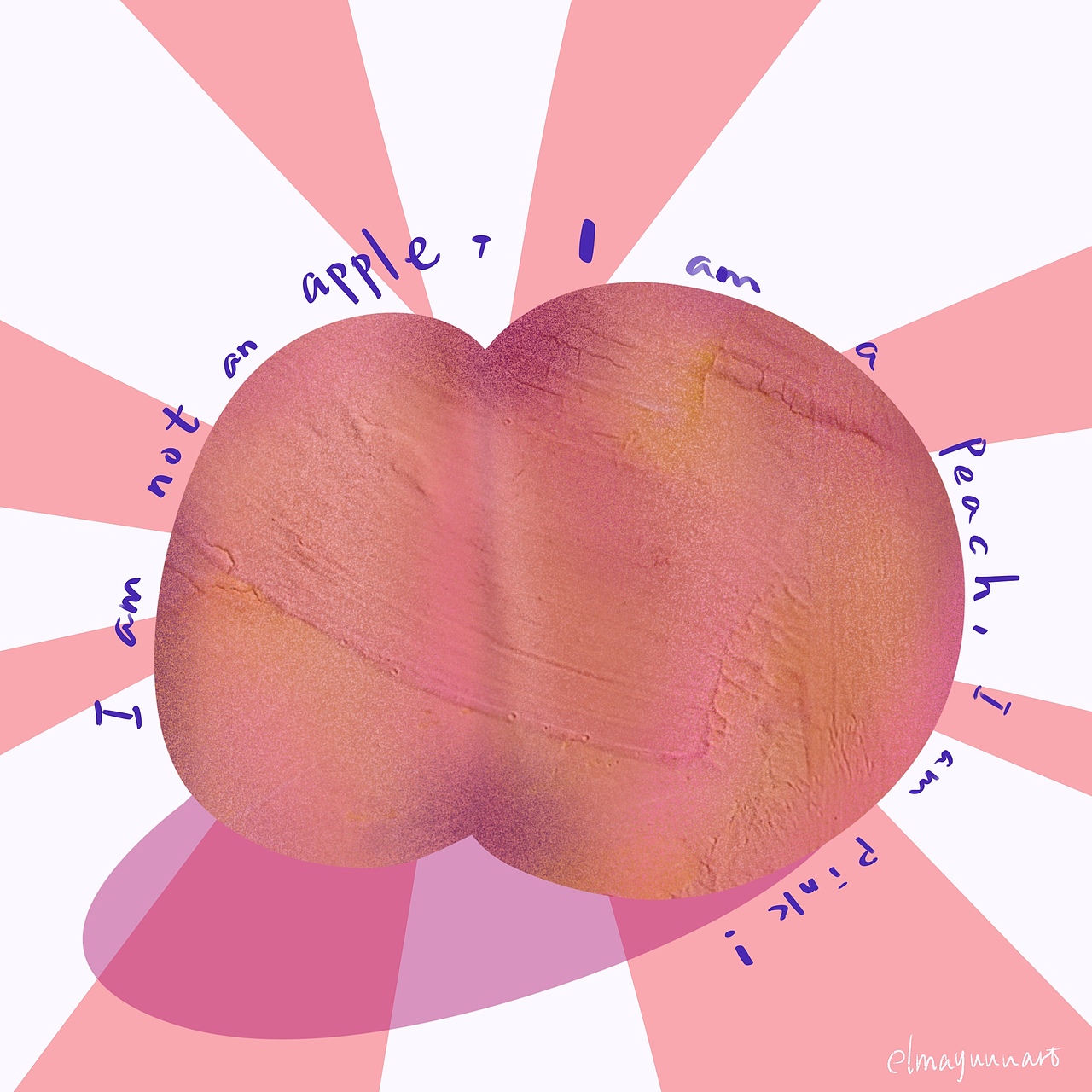 食物插画--桃子（图ZMzgyNjAzMDAw） - 艺术插画 - 站酷设计师elmayuuuart原创素材 - 站酷ZCOOL