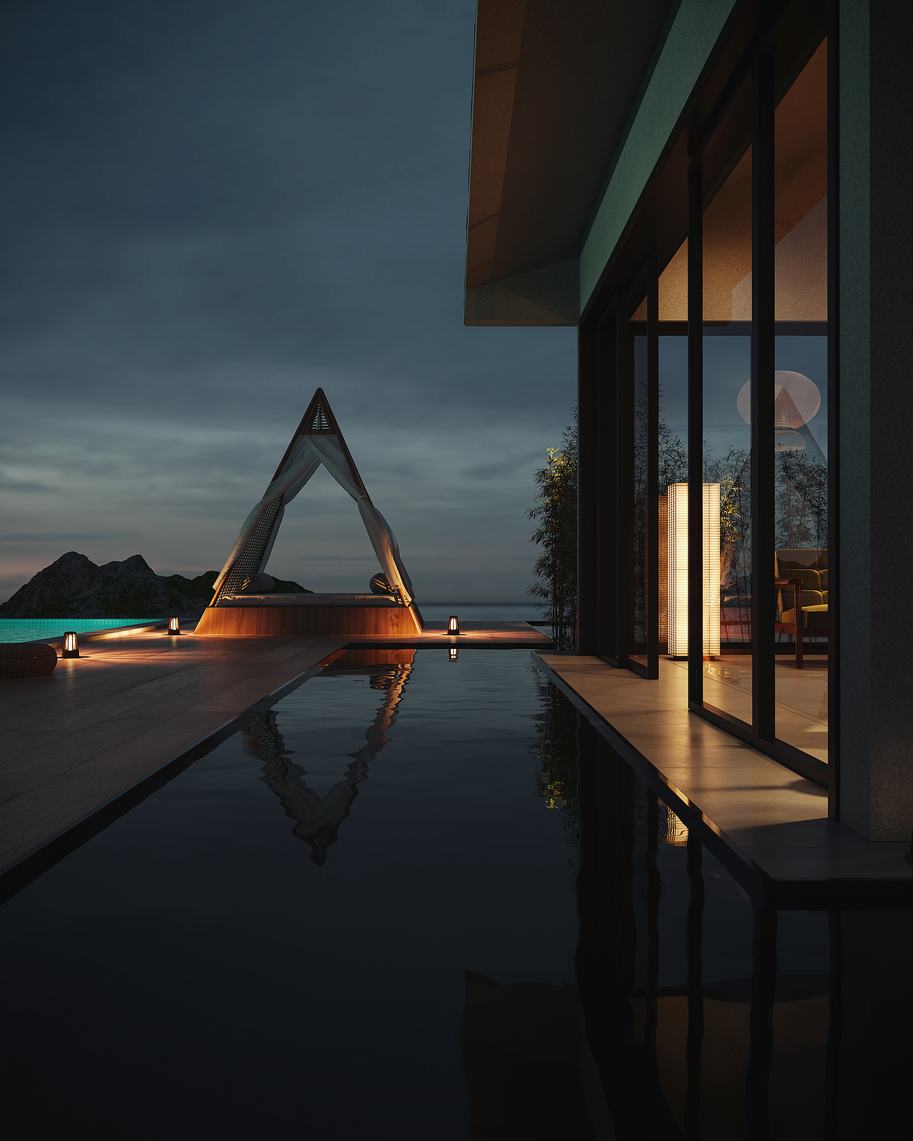 别墅/民宿酒店外立面-白龙马效果图杨芸