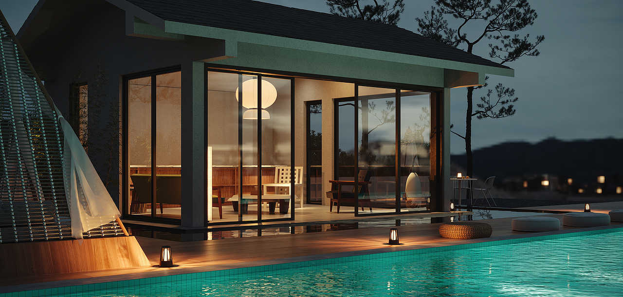 别墅/民宿酒店外立面-白龙马效果图杨芸