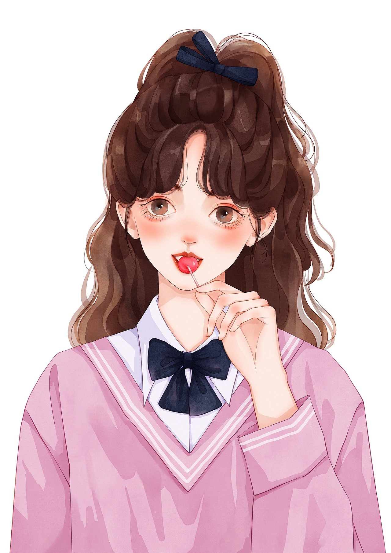 少女头像（图ZMzgyNjA4OTI4） - 商业插画 - 站酷设计师张小慈原创素材 - 站酷ZCOOL