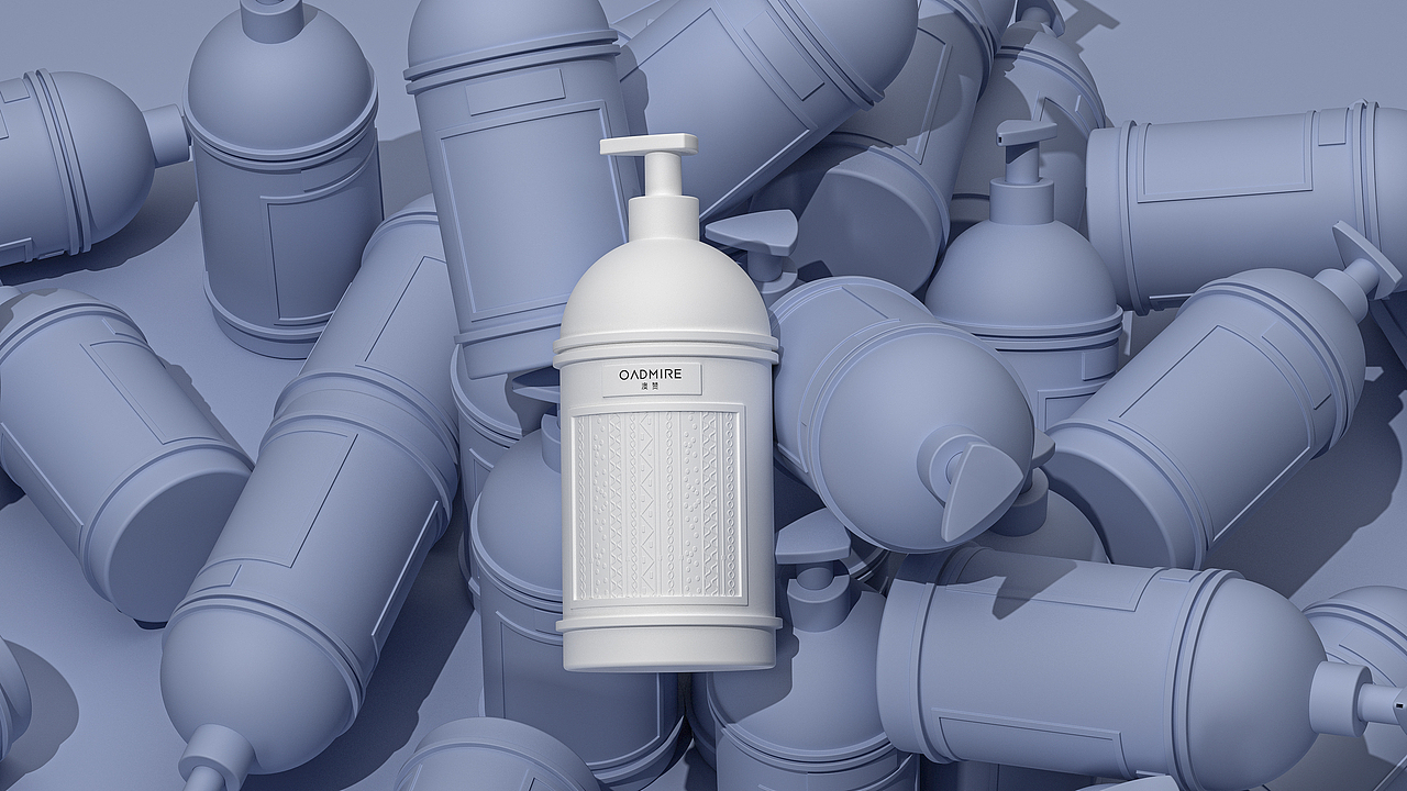 Oadmire 澳赞氨基酸洗发水容器包装设计（图ZMzgyNjEwMzc2） - 包装 - 站酷设计师北纬32度原创素材 - 站酷ZCOOL