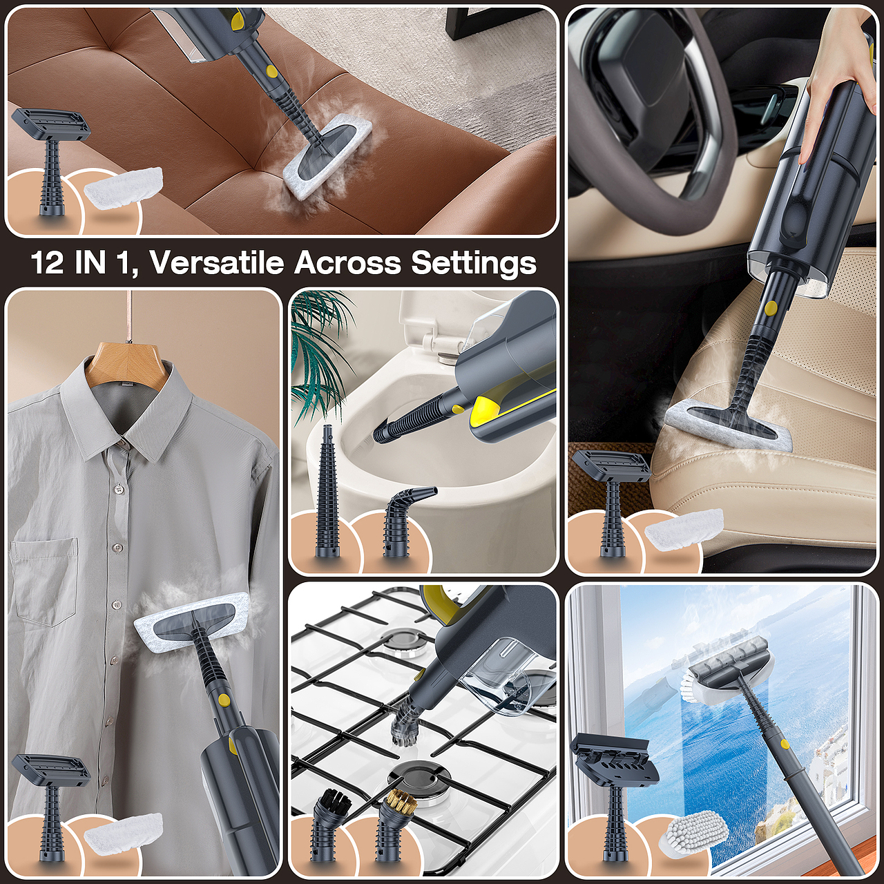 多功能蒸汽拖把产品渲染