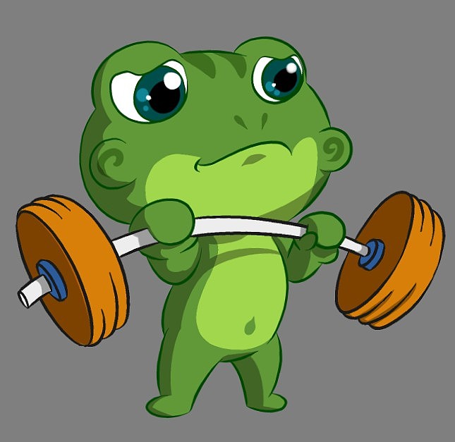 呱呱——运动系列2（图ZMzgyNjI1NDQ4） - 单幅漫画 - 站酷设计师小木马在画画原创素材 - 站酷ZCOOL