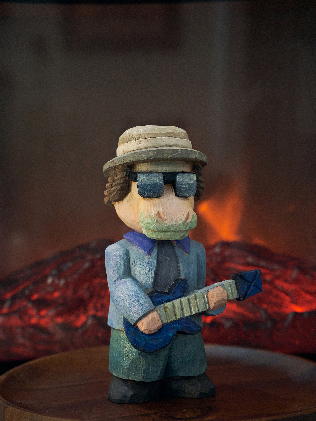 小木雕|河马摇滚乐手